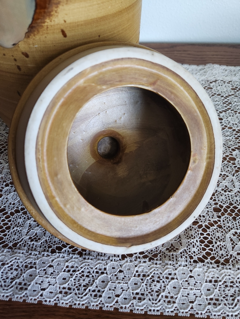Sango Splash Earth-Toned Stoneware Canister - Picture 7 of 14